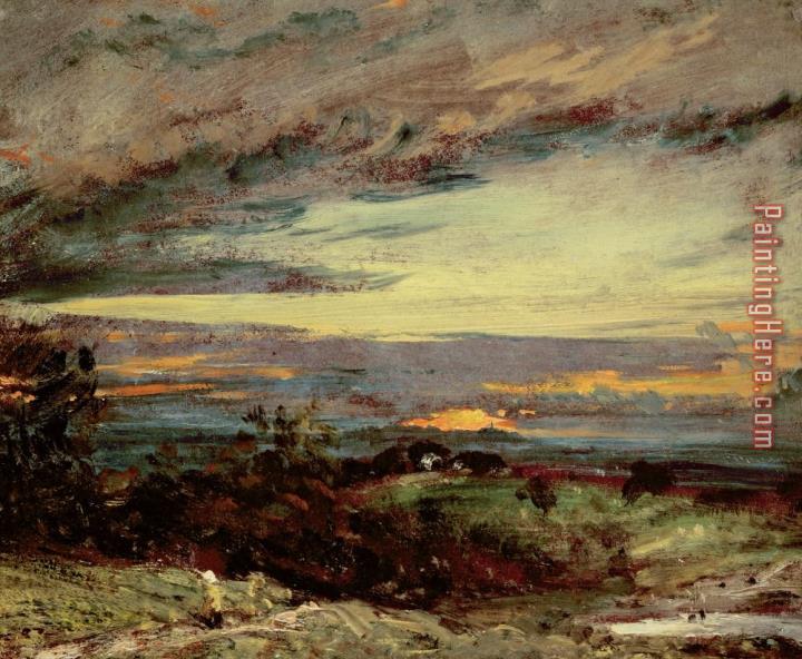 John Constable Sunset Study Of Hampstead